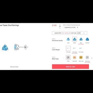 Blue topaz earrings.